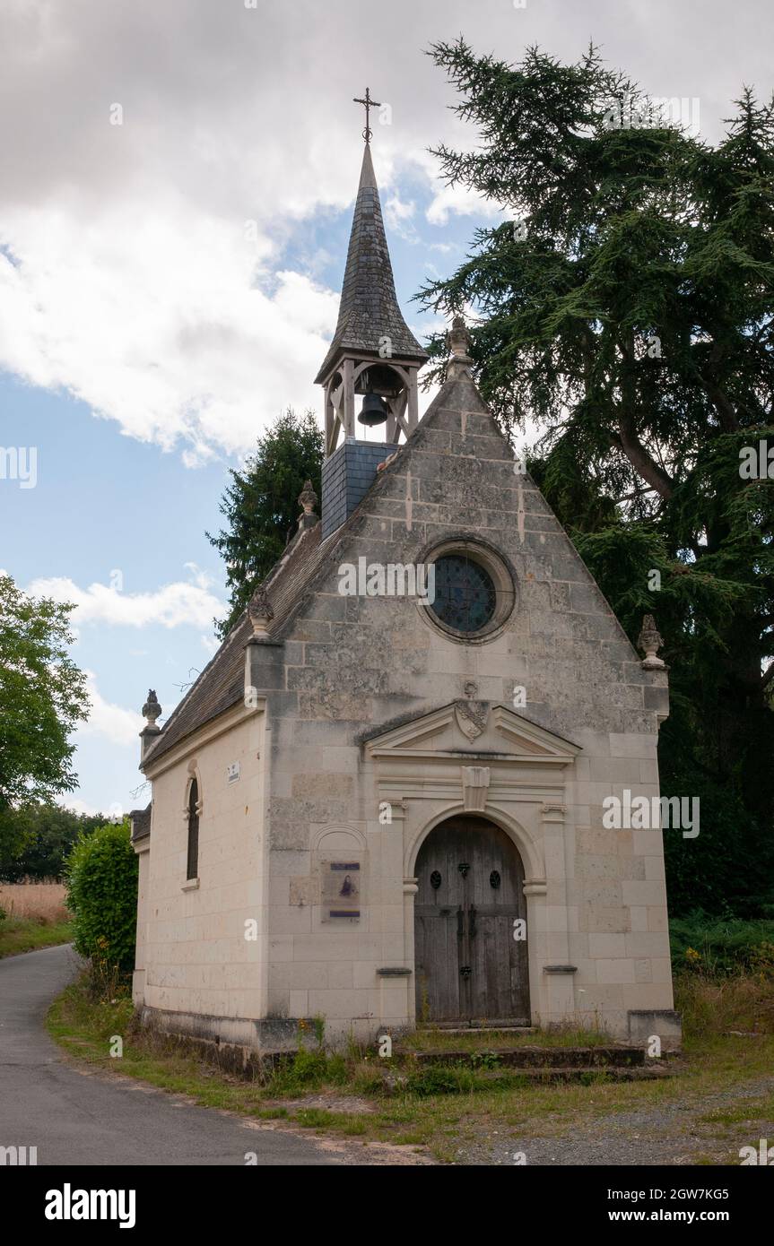 Cappella di Notre-Dame-de-Pitie (XVI secolo), Fontevraud-l'Abbaye, Valle della Loira, Maine-et-Loire (49), Pays de la Loire, Francia Foto Stock