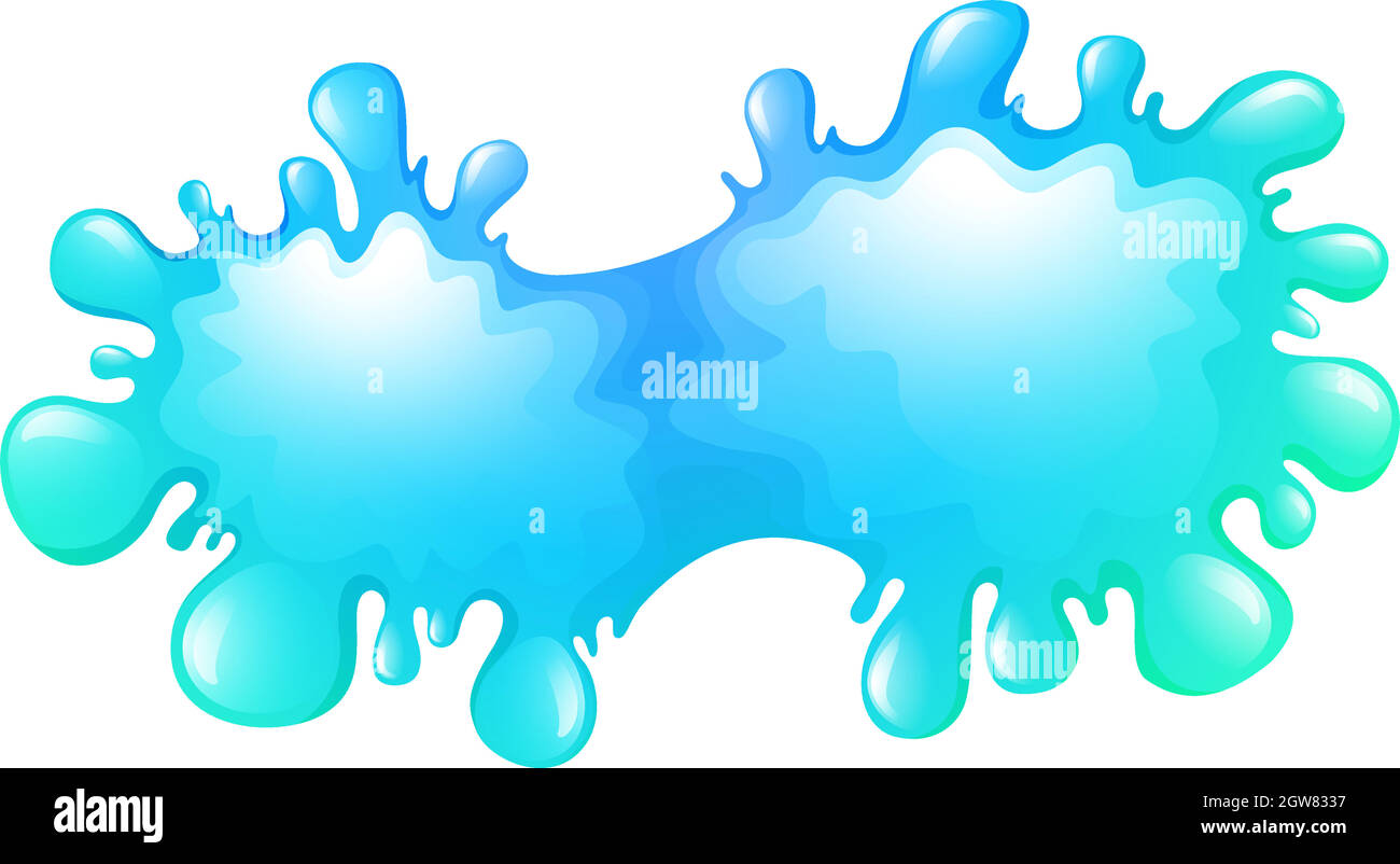 Blu splash su bianco Illustrazione Vettoriale