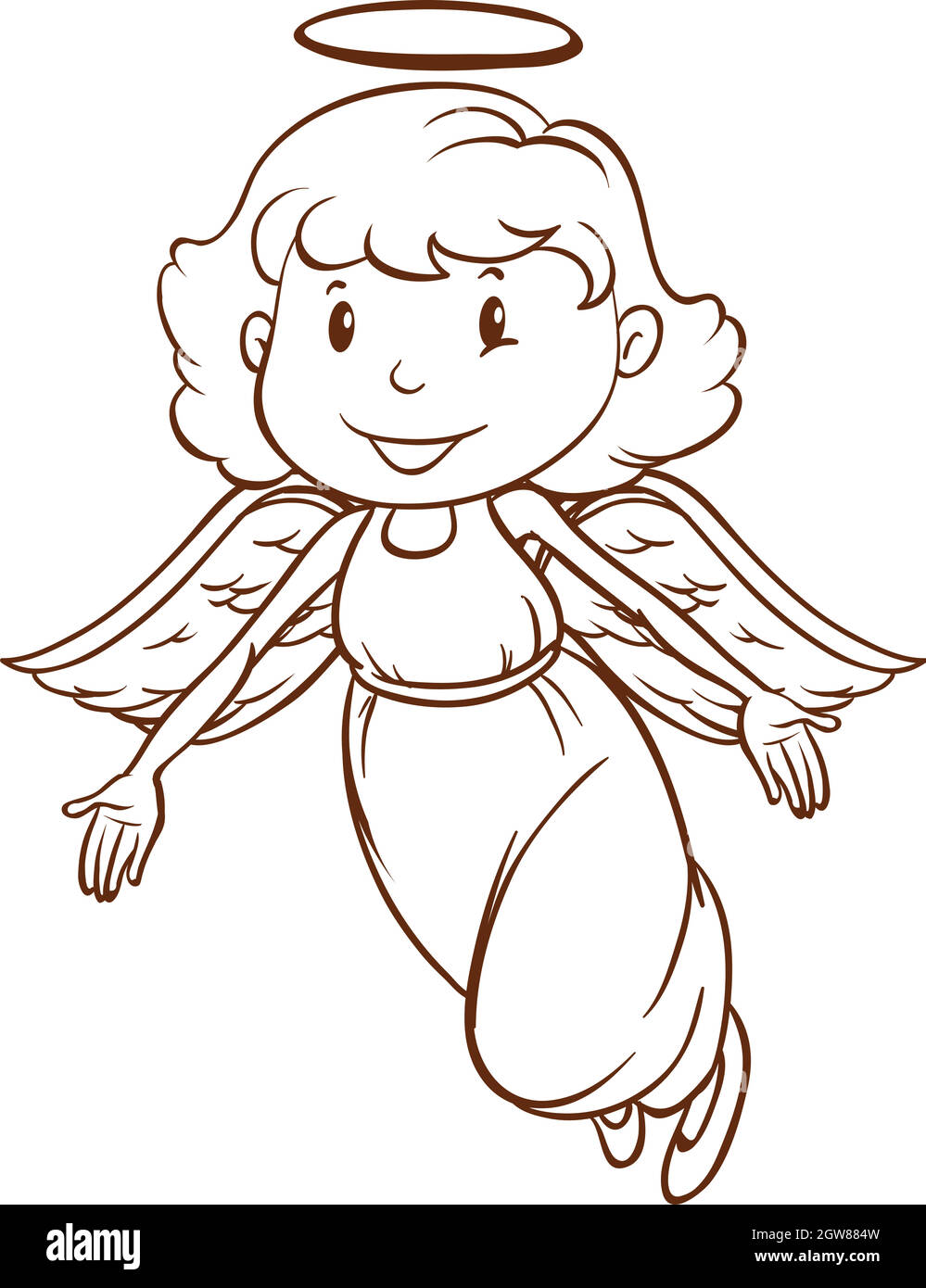 Un angelo sorridente Illustrazione Vettoriale