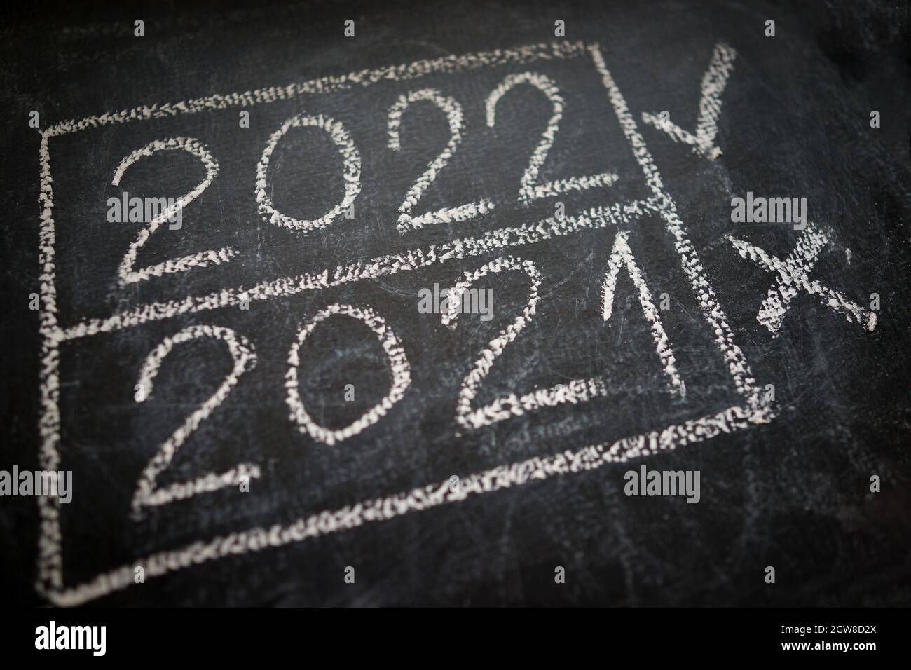 2022 felice anno nuovo inizia presto con amore Foto Stock