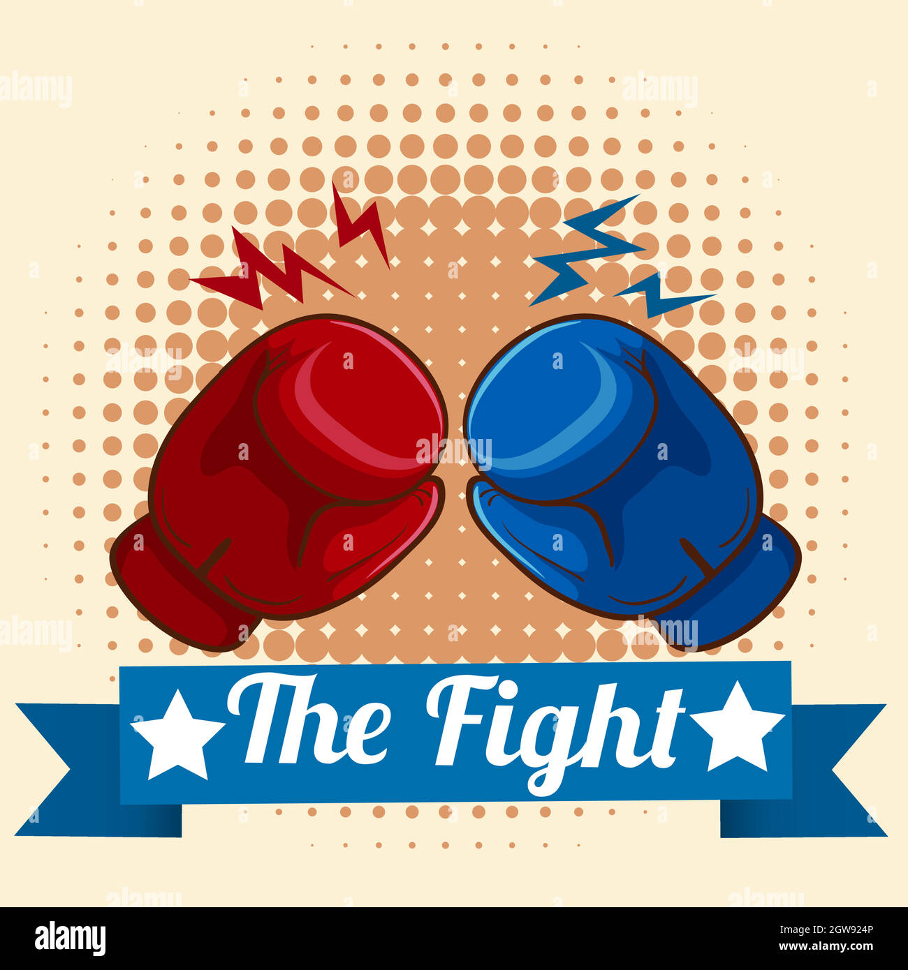 Guanti da boxe e segno figurato Illustrazione Vettoriale