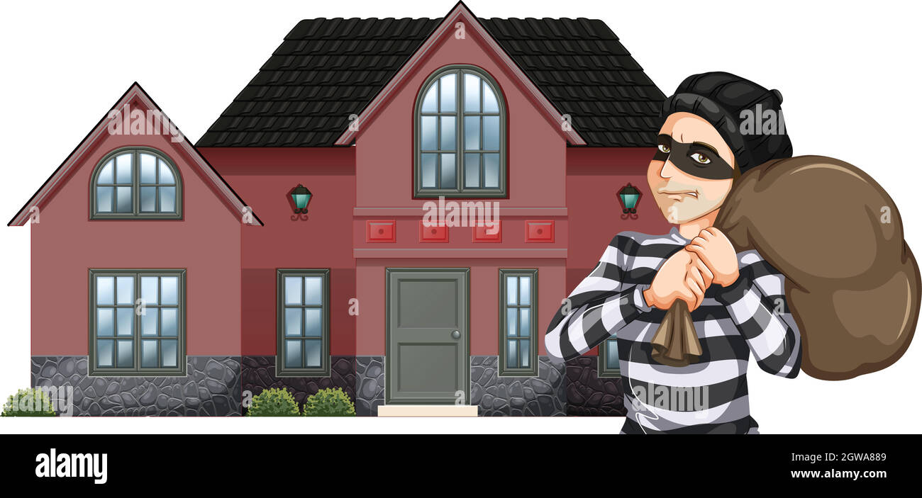 Una rapina Illustrazione Vettoriale