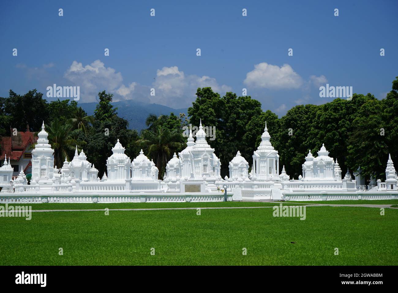 Wat Suan Dok Chiang mai Provincia Amphur Muang Thailandia sepoltura del Regno Lanna Settentrionale Foto Stock