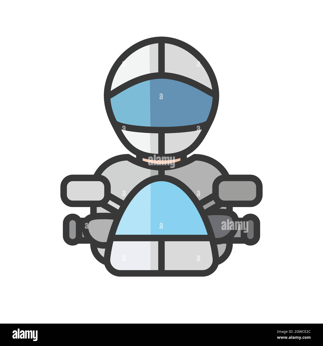 Avatar uomo motociclista. Moto. Utente del profilo, persona. Icona persone. Illustrazione vettoriale Illustrazione Vettoriale