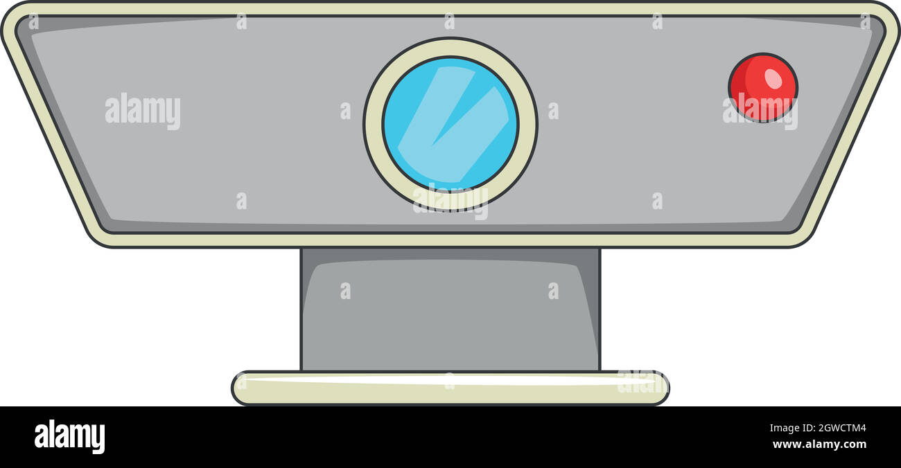 Proiettore multimediale icona, stile cartoon Illustrazione Vettoriale