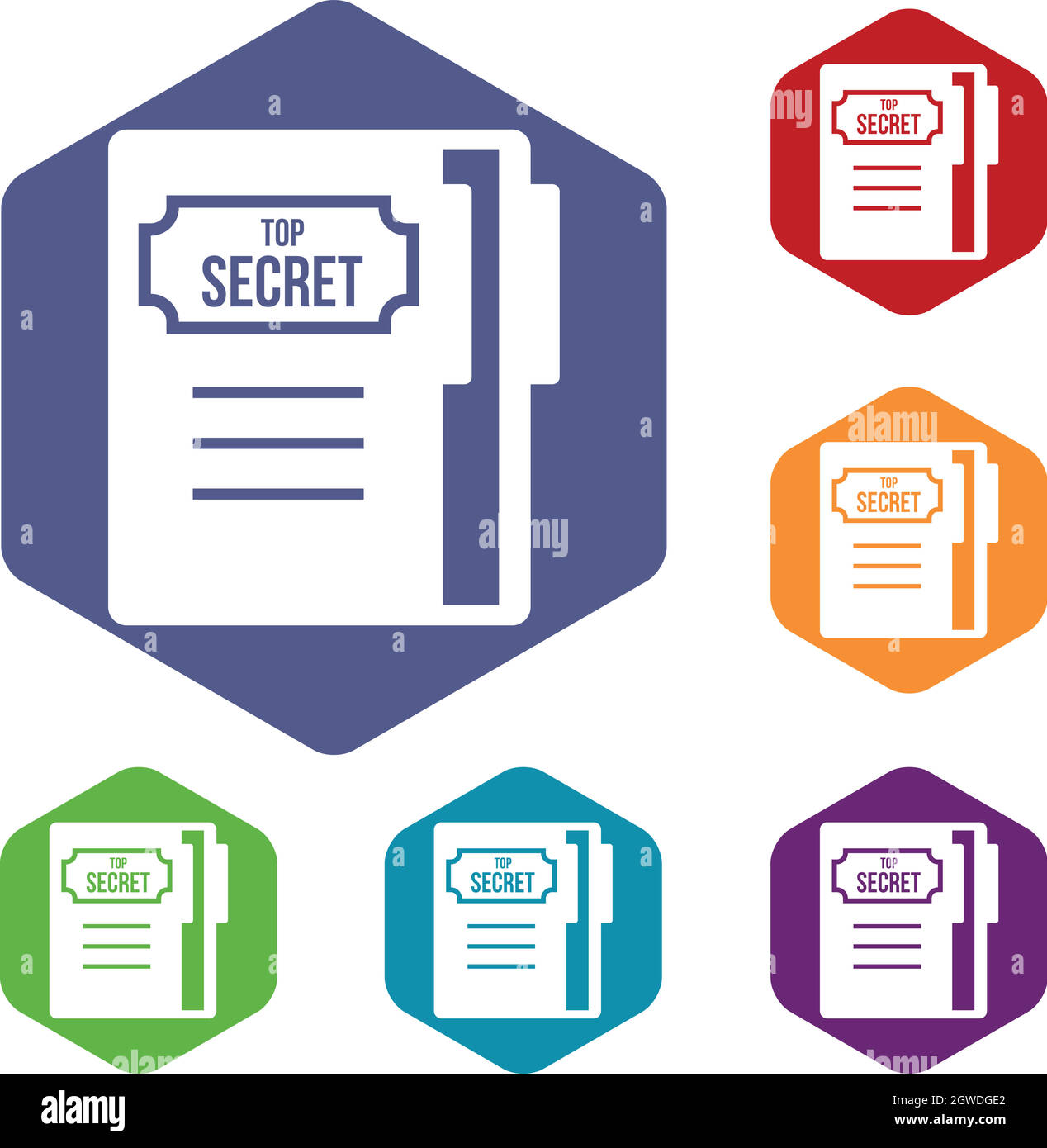 Notepad set di icone Illustrazione Vettoriale