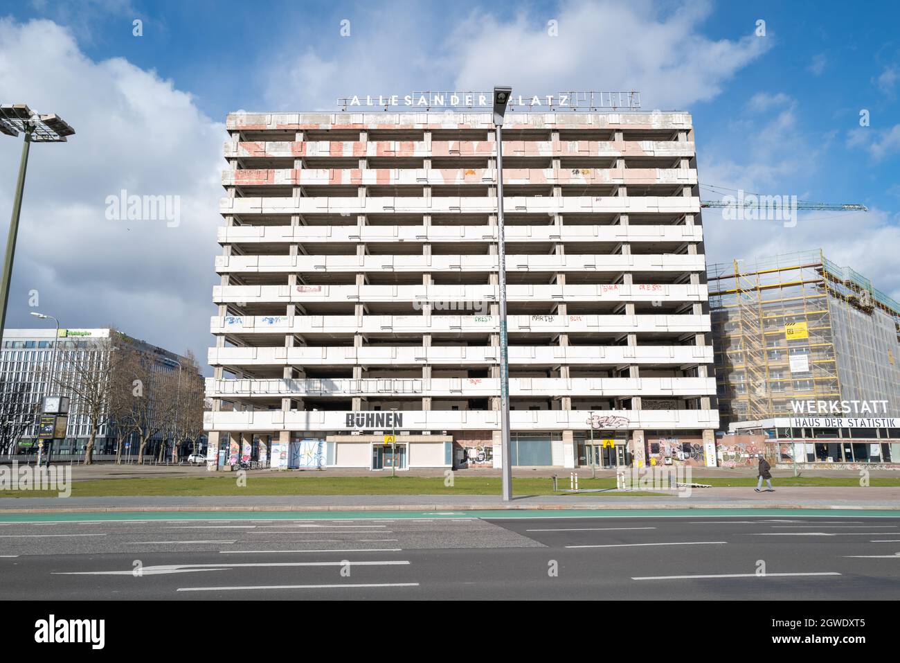 Architettura socialista, Casa delle statistiche, otto-Braun-Straße, Germania Foto Stock