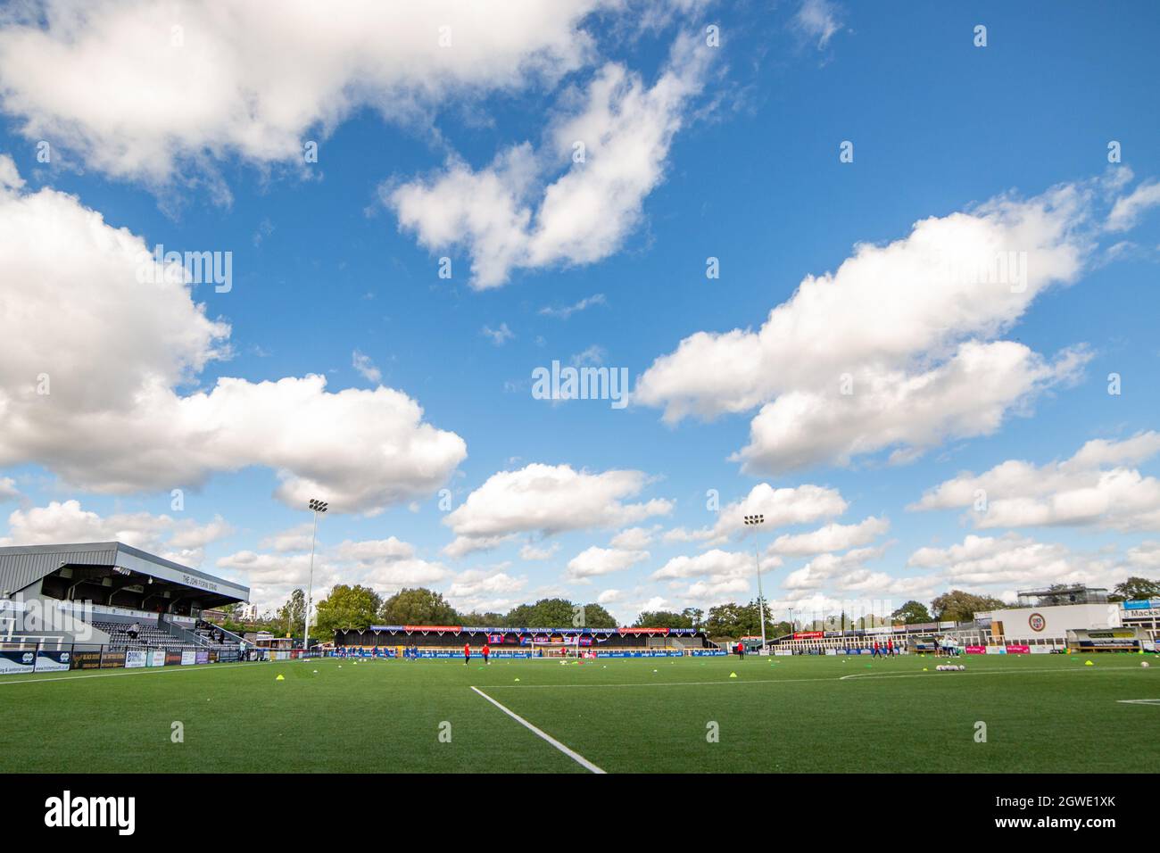 Una vista generale davanti alla partita del campionato fa Womens tra Crystal Palace e Sheffield United a Hayes Lane, Bromley, Inghilterra. Foto Stock