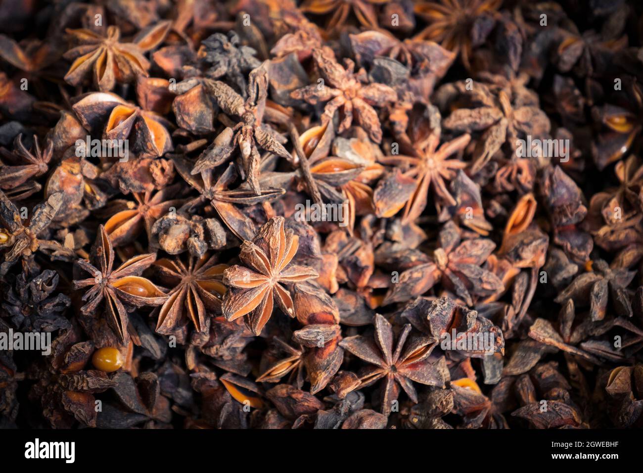 stellare anice di fondo texture allspice chiodi di cucina Foto Stock