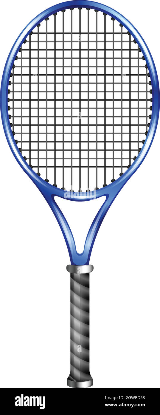 Racchetta blu per tennis o squash Illustrazione Vettoriale
