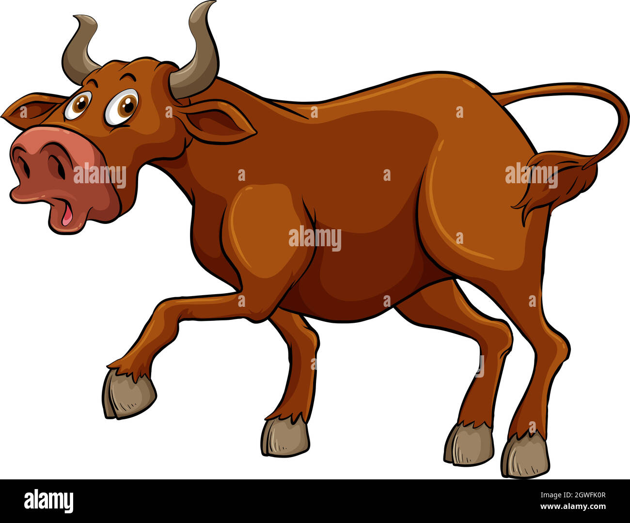 toro marrone grande Illustrazione Vettoriale
