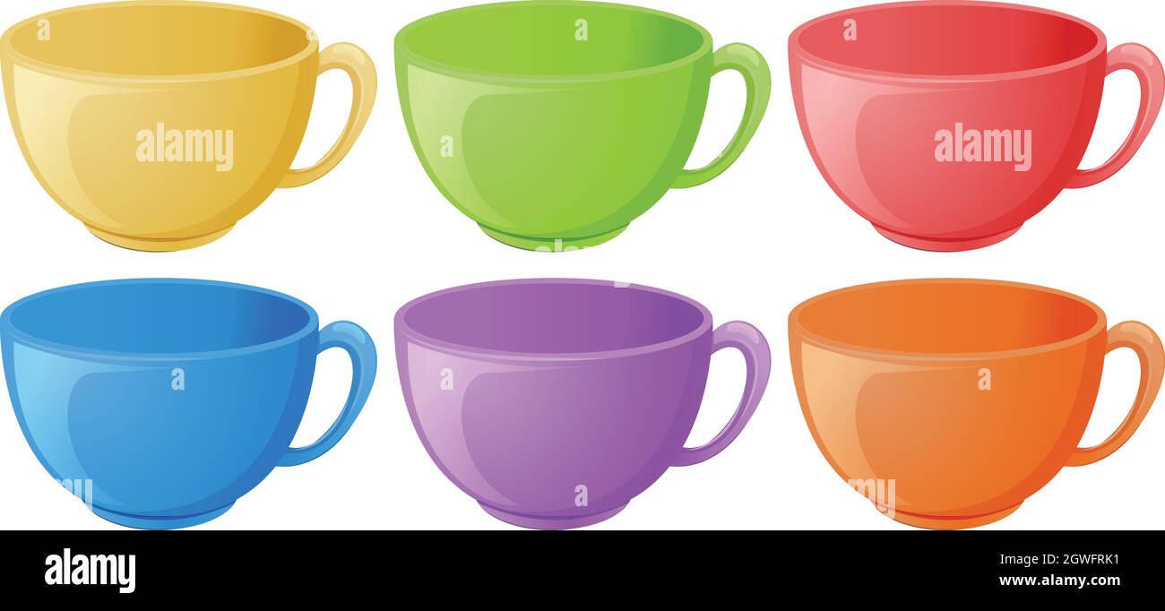 cups gtyhj Illustrazione Vettoriale