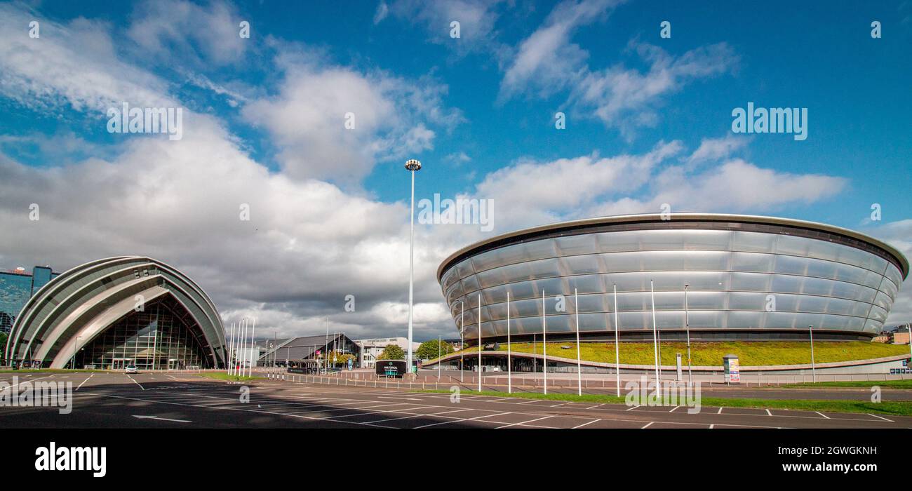 Lo Scottish Events Campus di Glasgow e le sedi di Armadillo per la COP26 Foto Stock