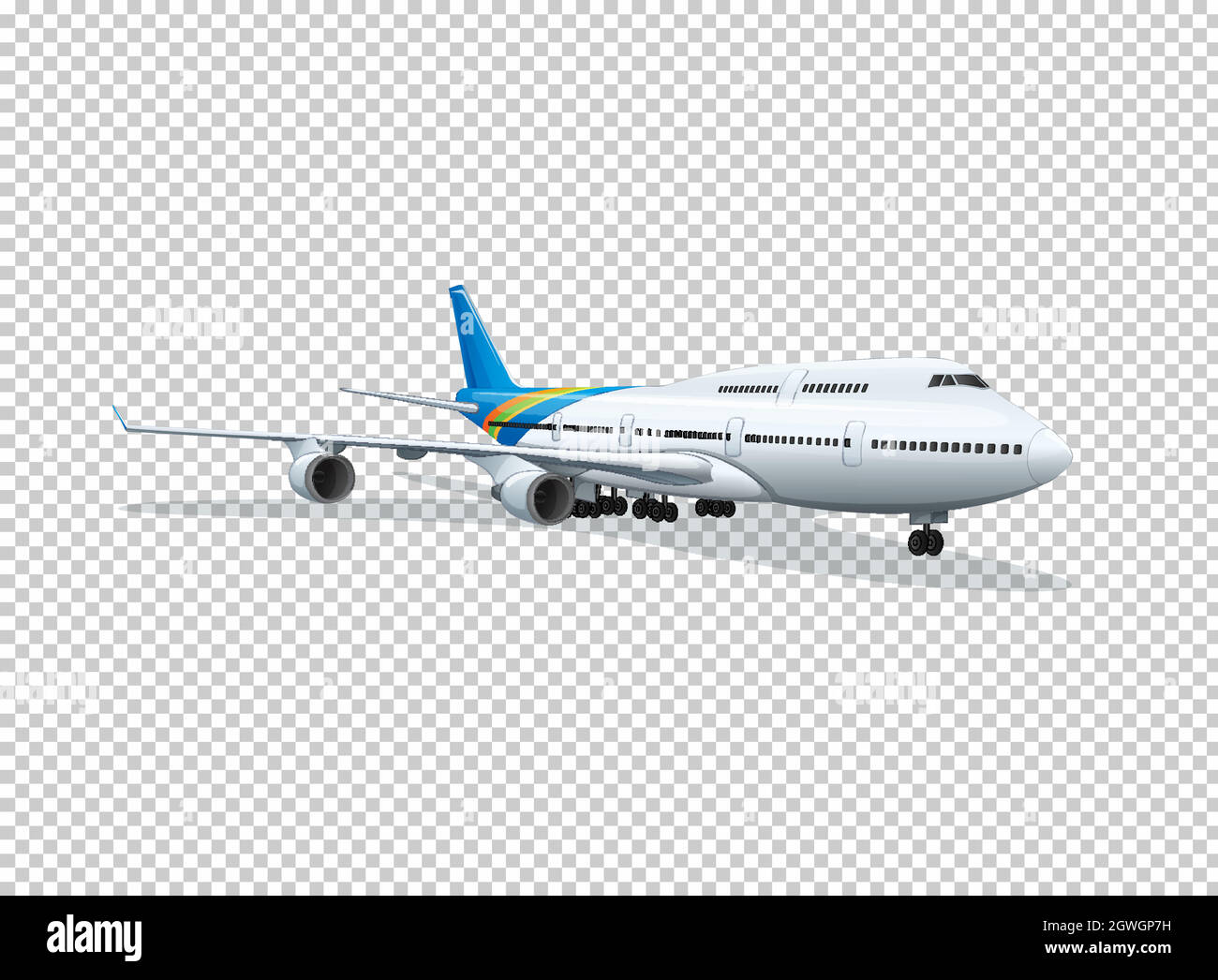 Aeroplano su sfondo trasparente Illustrazione Vettoriale