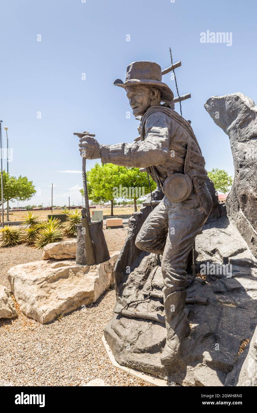 Jim (James Larkin) scultura bianca, National Cave and Karst Research Institute, Carlsbad, New Mexico, USA Foto Stock