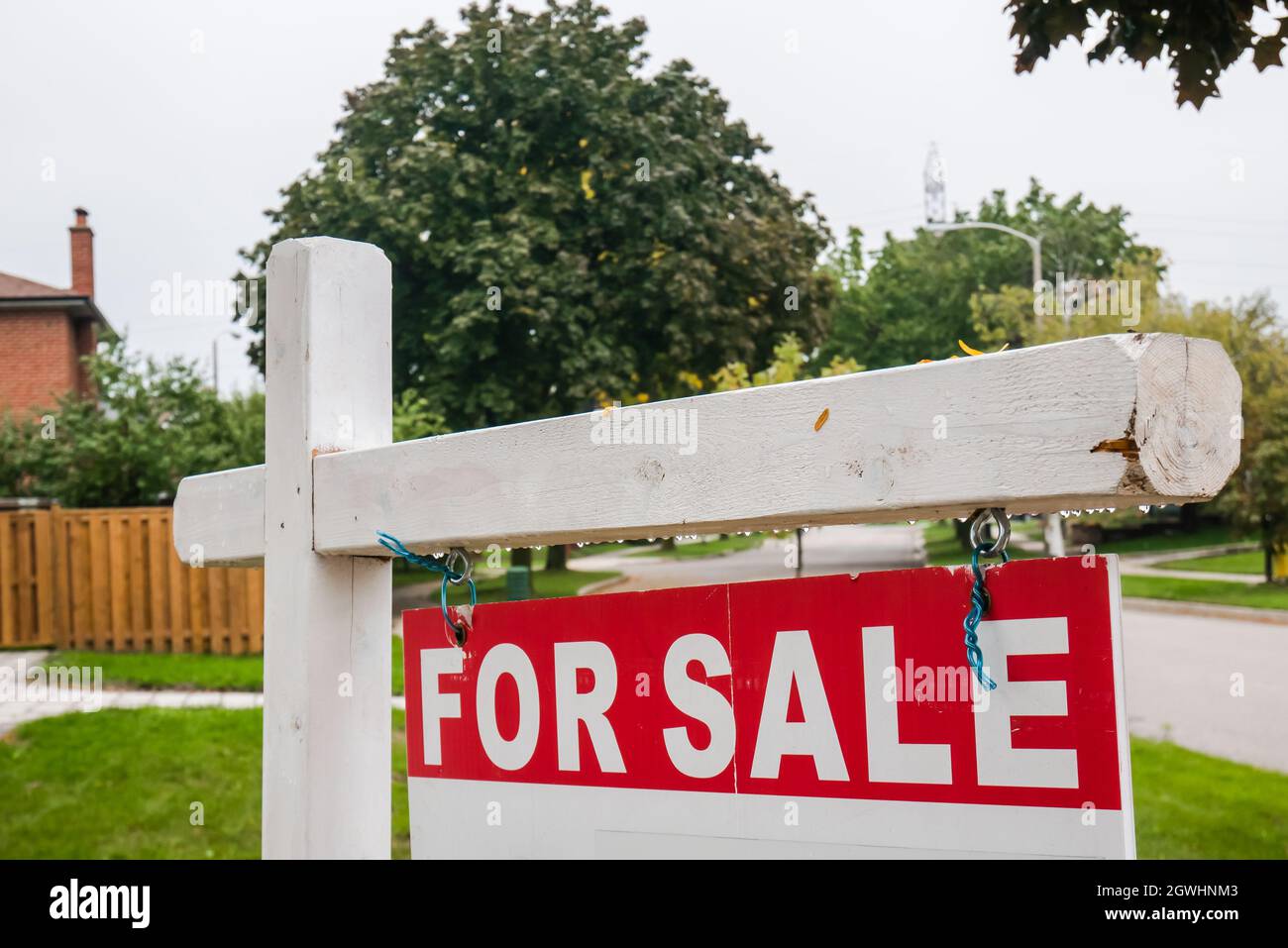 home in vendita segno a Toronto Canada Foto Stock