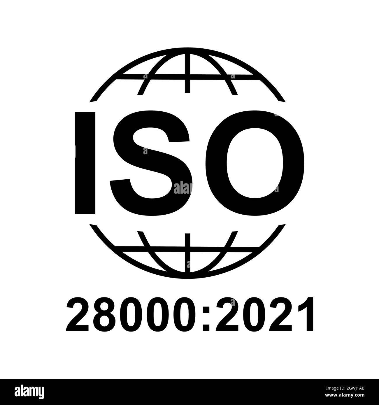 Icona ISO 28000:2021. Sistemi di gestione della sicurezza. Simbolo di qualità standard. Segno del pulsante vettore isolato su sfondo bianco . Illustrazione Vettoriale Icona ISO 28000:2021. Sistemi di gestione della sicurezza. Simbolo di qualità standard. Segno del pulsante vettore isolato su sfondo bianco . Illustrazione Vettoriale