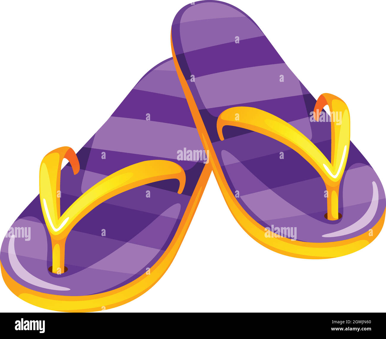Un paio di sandali viola Illustrazione Vettoriale
