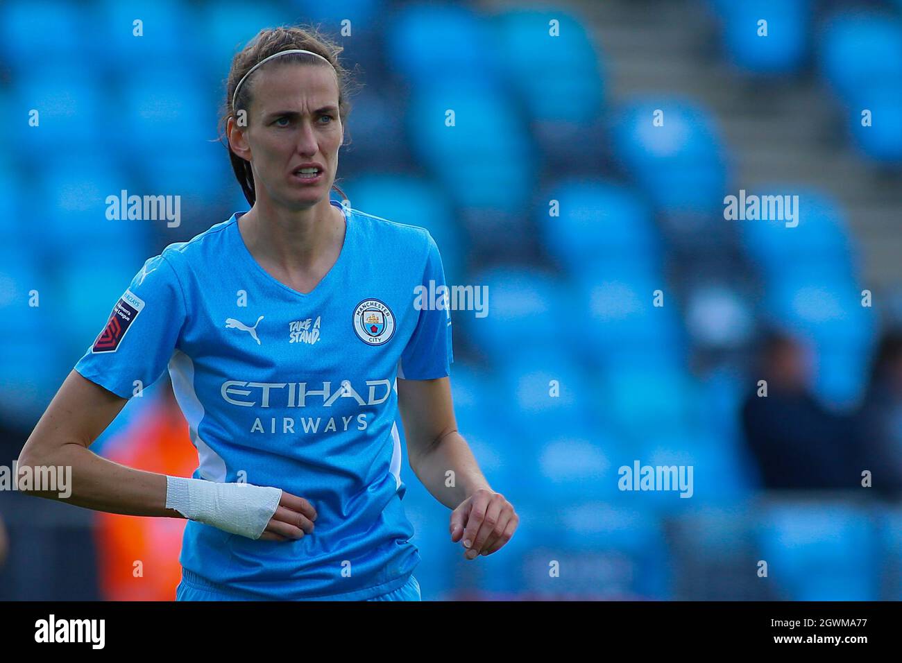 Manchester, Regno Unito. 03 ottobre 2021. Manchester City Academy Stadium, Manchester, 3 ottobre 2021 Barclays fa Women's Super League- Manchester City Women vs West Ham Women Jill Scott of Manchester City Women Credit: Touchlinepics/Alamy Live News Foto Stock