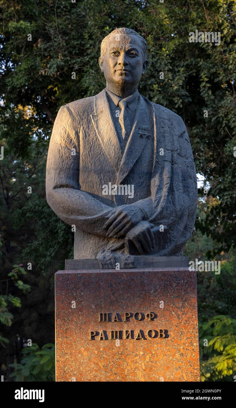 Statua di Sharof Rashidovich Rashidov, Tashkent, Uzbekistan Foto Stock