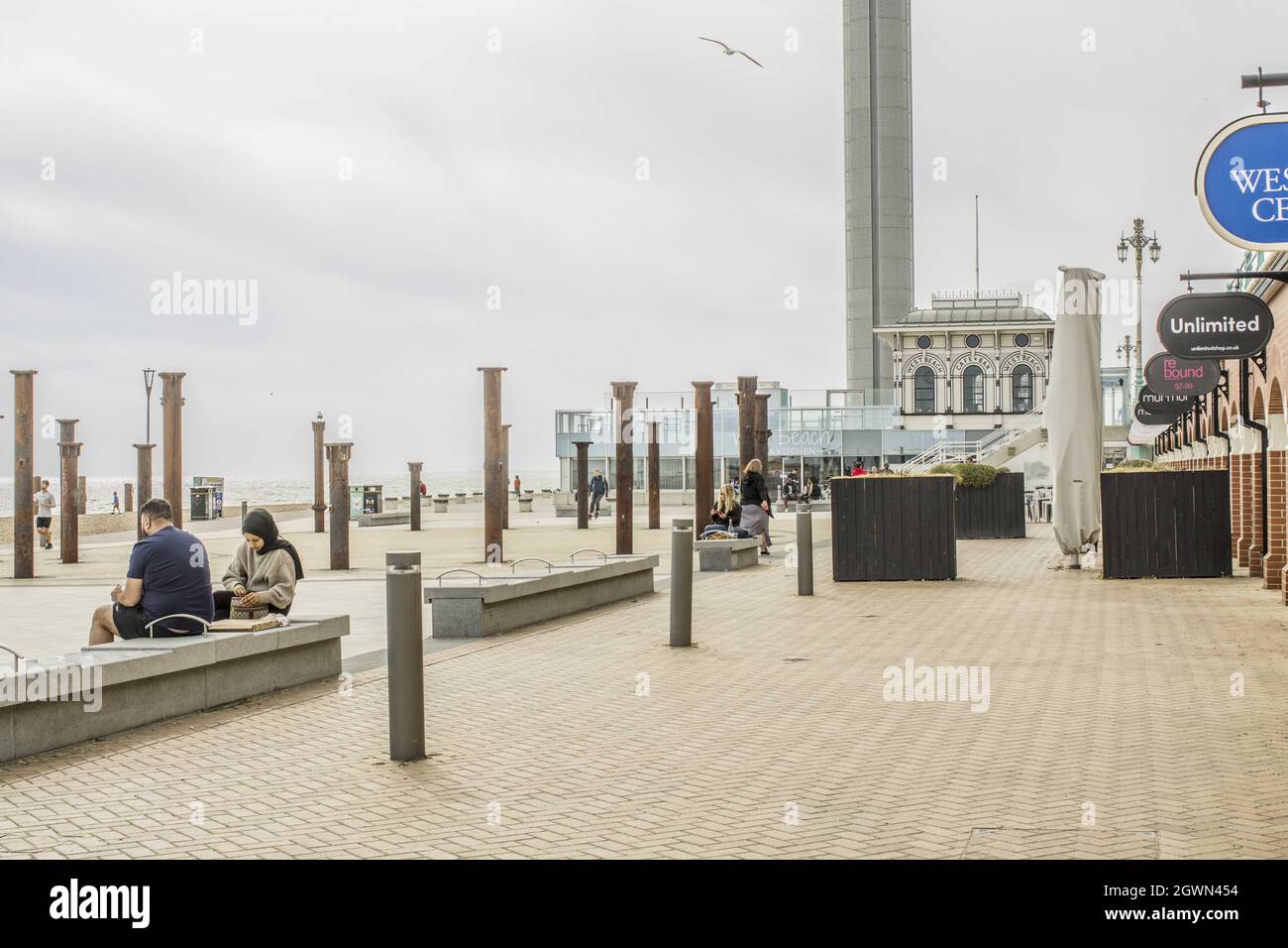 Fronte mare a Brighton Foto Stock