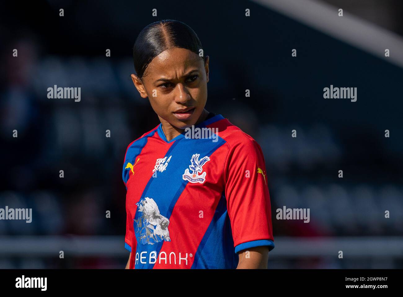 Bromley, Regno Unito. 03 Settembre 2021. Siobhan Wilson (14 Crystal Palace) durante la partita del campionato fa Womens tra Crystal Palace e Sheffield United a Hayes Lane, Bromley, Inghilterra. Credit: SPP Sport Press Photo. /Alamy Live News Foto Stock