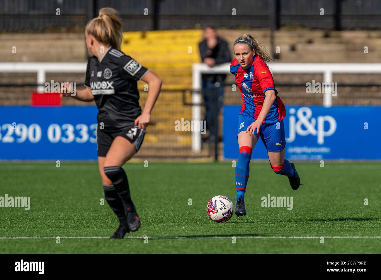 Bromley, Regno Unito. 03 Settembre 2021. Sophie McLean (15 Crystal Palace) durante la partita del campionato fa Womens tra Crystal Palace e Sheffield United a Hayes Lane, Bromley, Inghilterra. Credit: SPP Sport Press Photo. /Alamy Live News Foto Stock