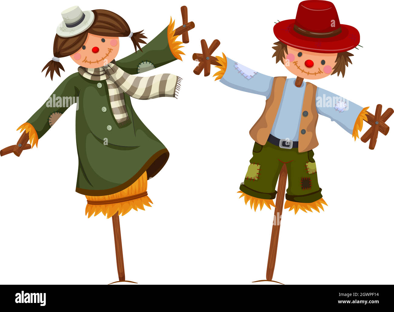 Scarabea vestita come ragazza e ragazzo Illustrazione Vettoriale