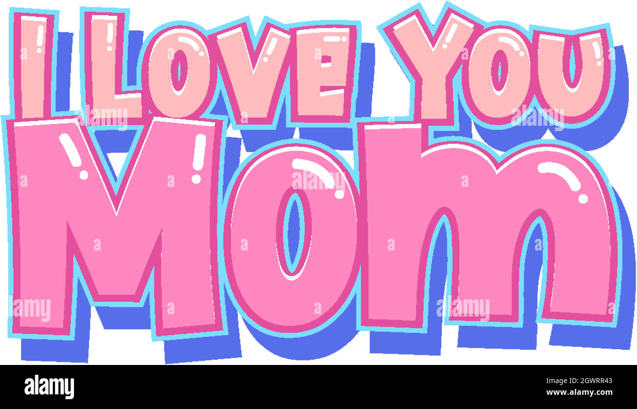 I Love You mamma segno Illustrazione Vettoriale