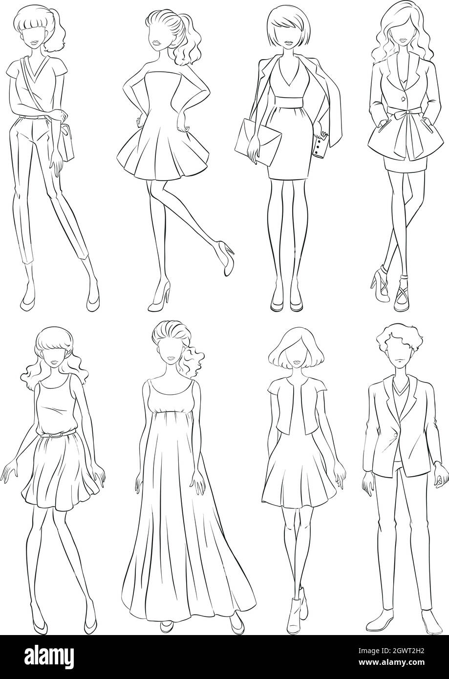 Moda Illustrazione Vettoriale