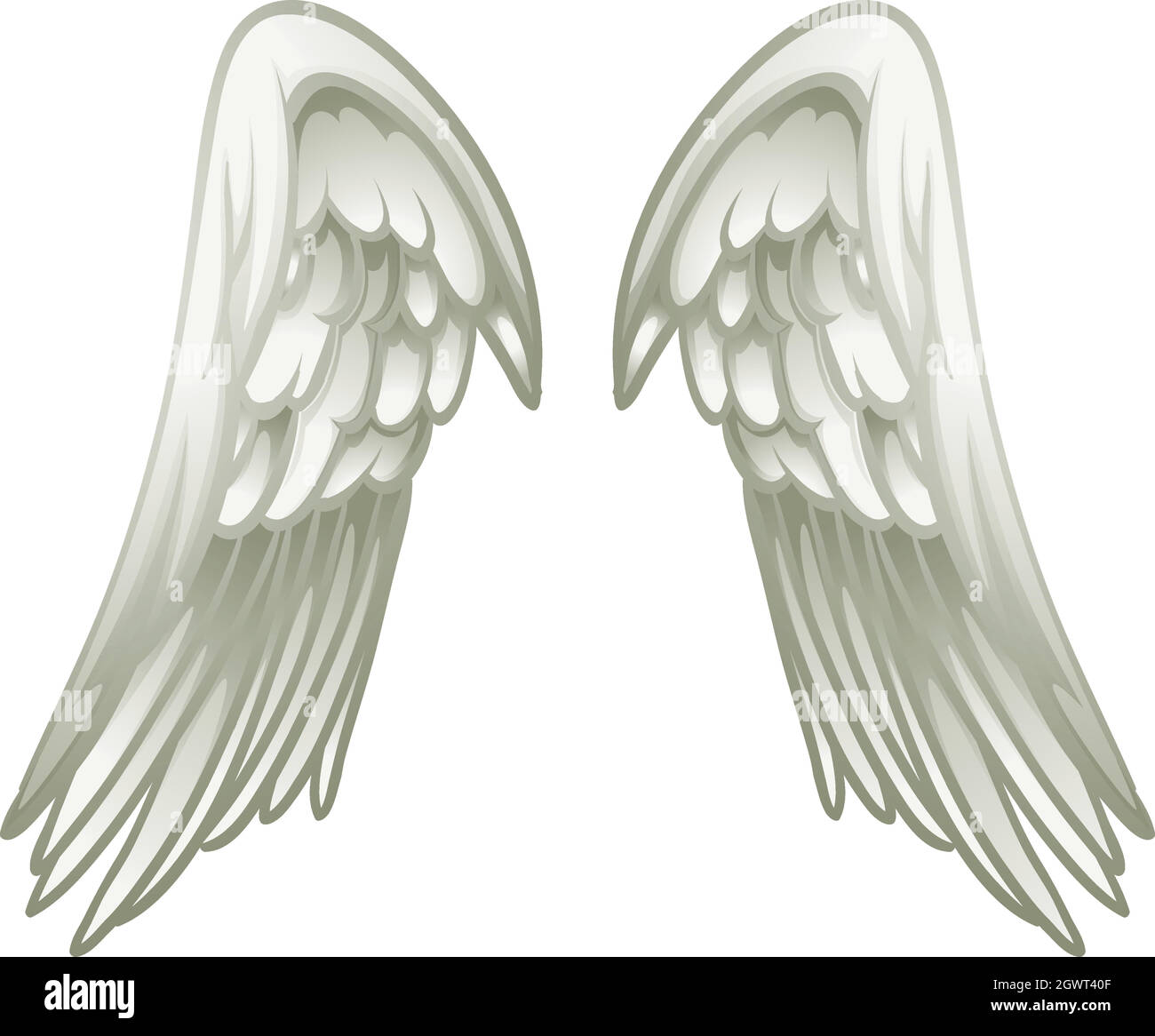 Coppia di ali d'angelo Illustrazione Vettoriale