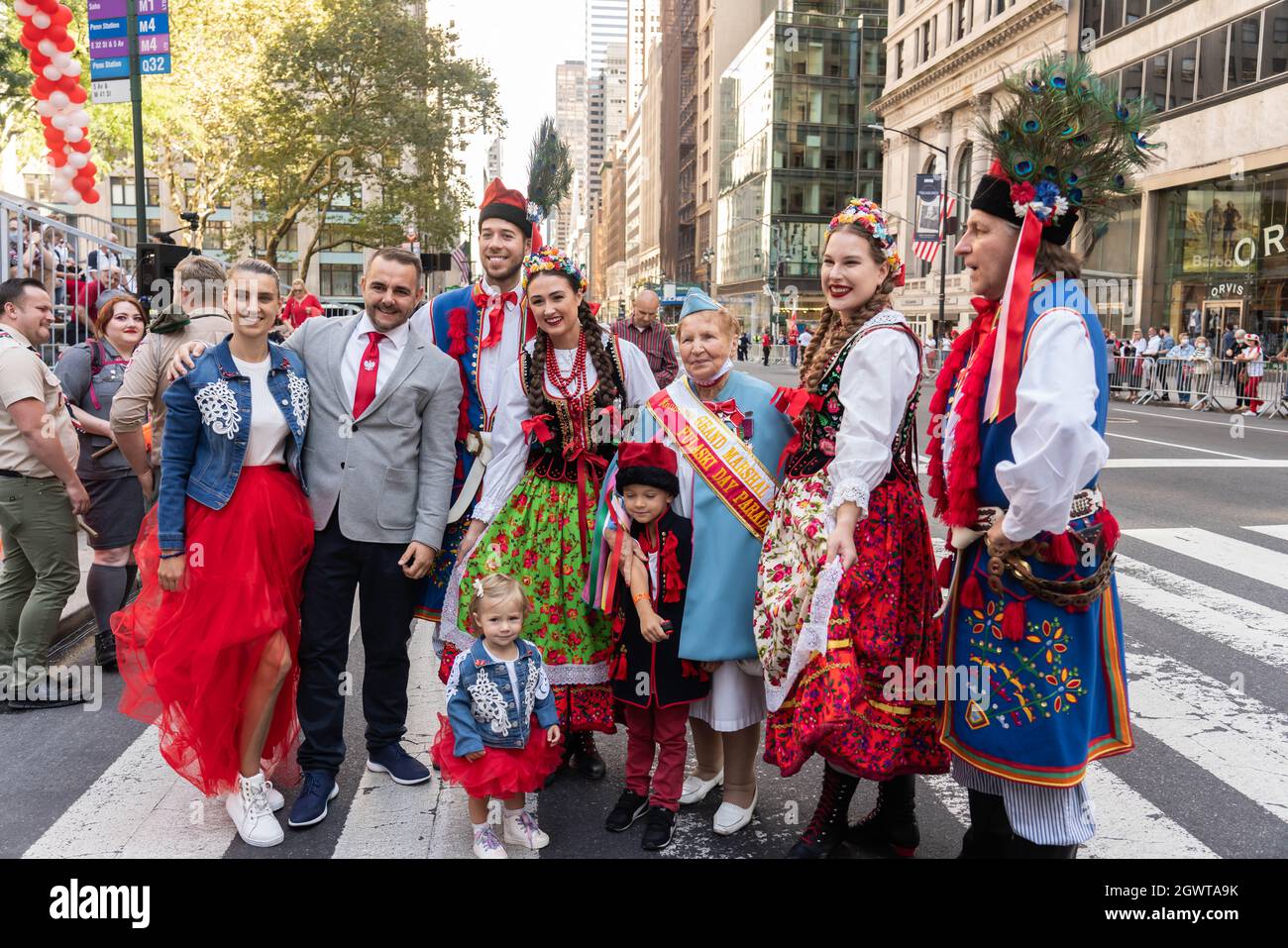 84th annuale Pulaski Day Parade a New York City - 3 ottobre 2021 Foto Stock