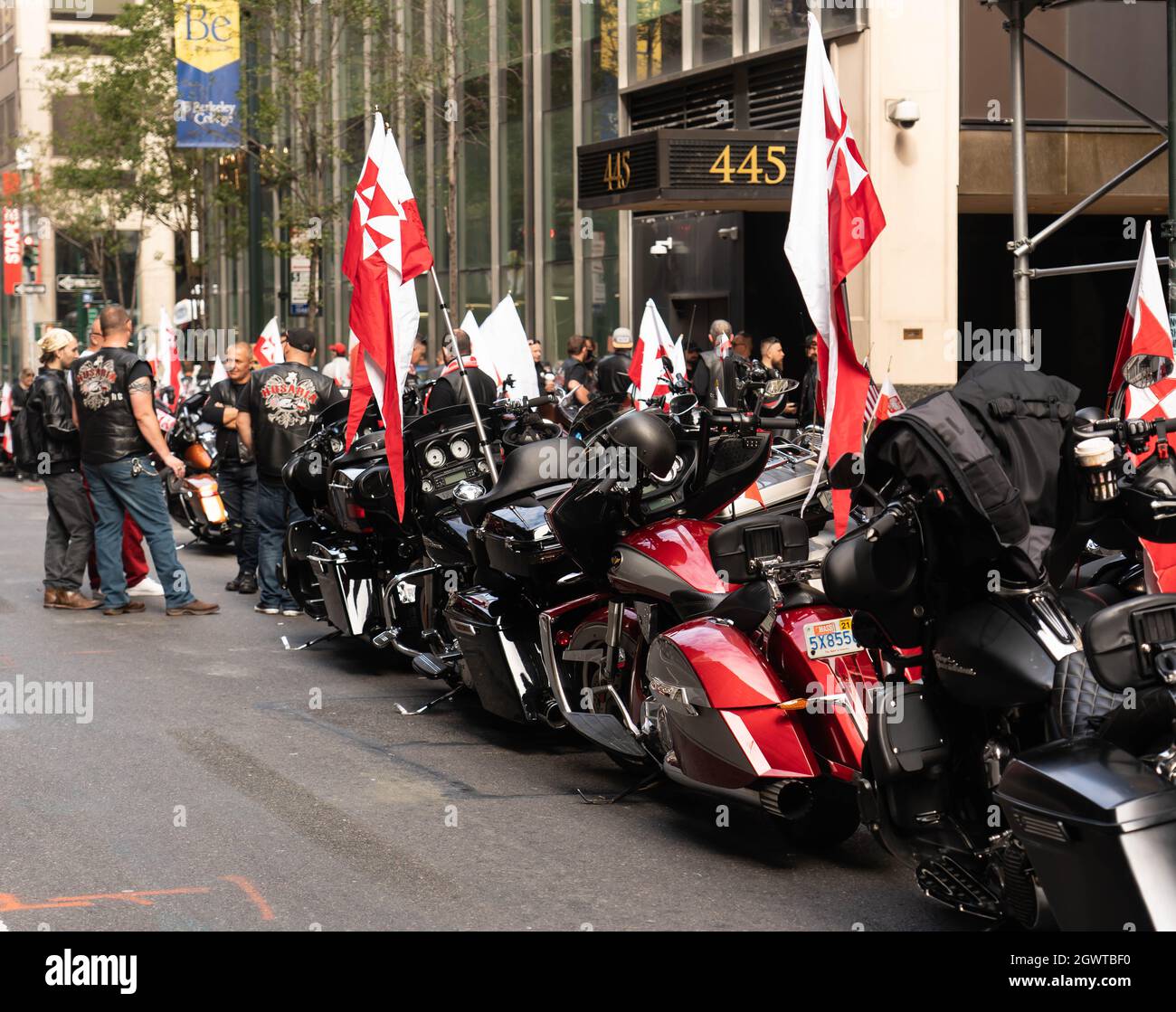 84th annuale Pulaski Day Parade a New York City - 3 ottobre 2021 Foto Stock