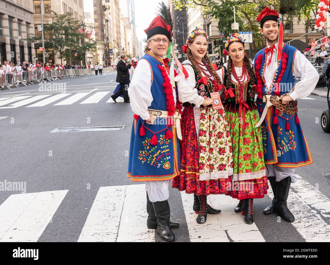 84th annuale Pulaski Day Parade a New York City - 3 ottobre 2021 Foto Stock