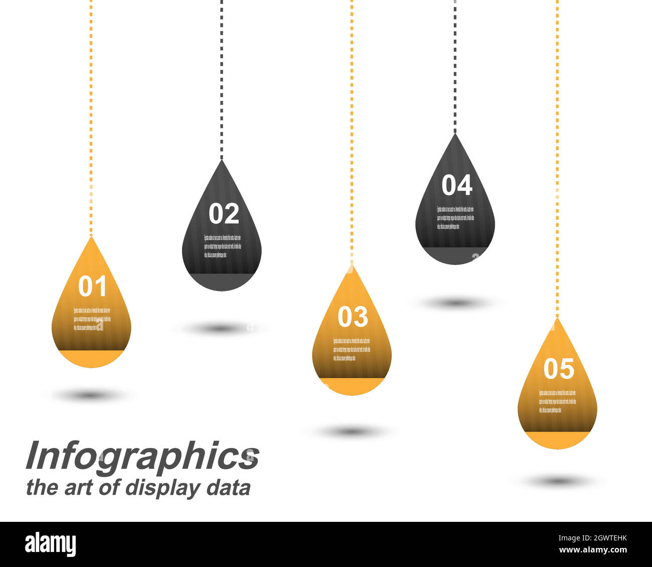 Modello di visualizzazione infografica. Idea di visualizzare informazioni, classifiche e statistiche. Illustrazione Vettoriale