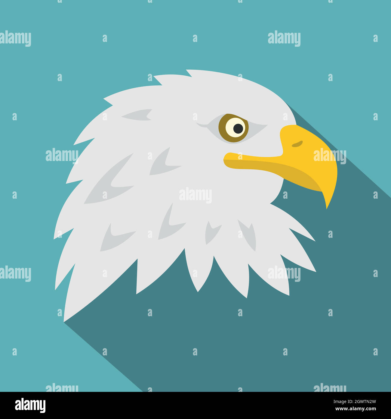 Icona di Eagle , stile piatto Illustrazione Vettoriale