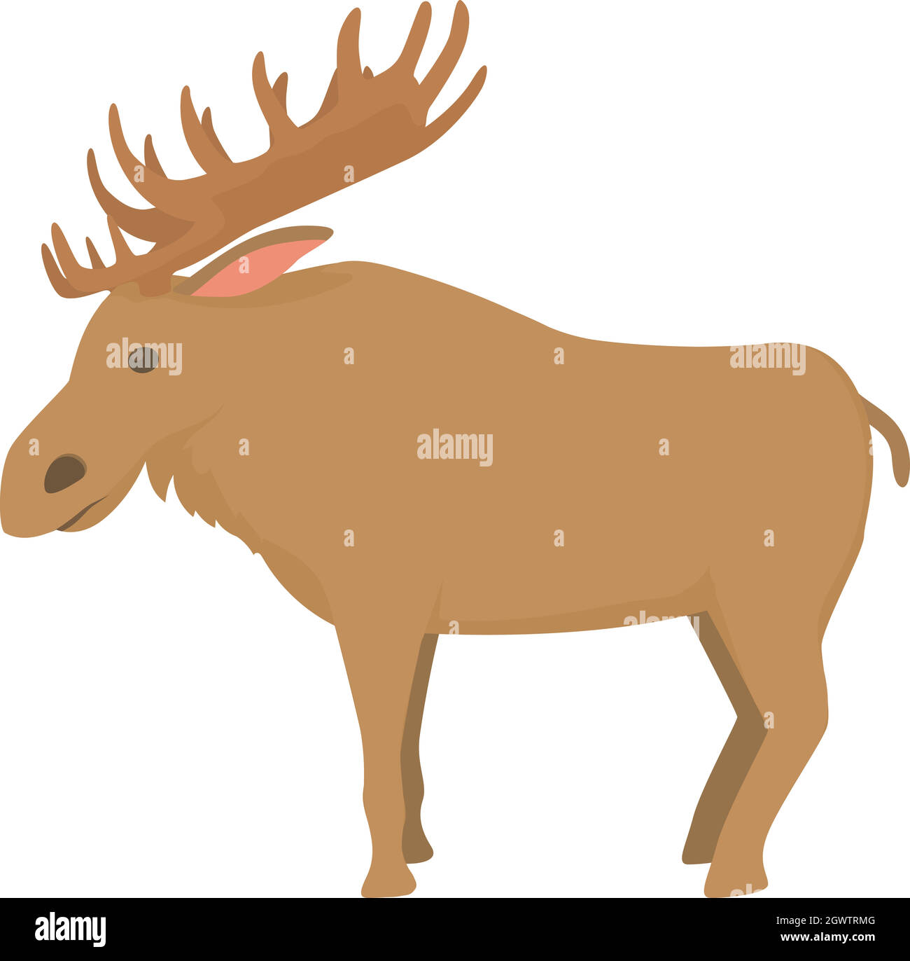 Icona di Elk , stile cartoon Illustrazione Vettoriale