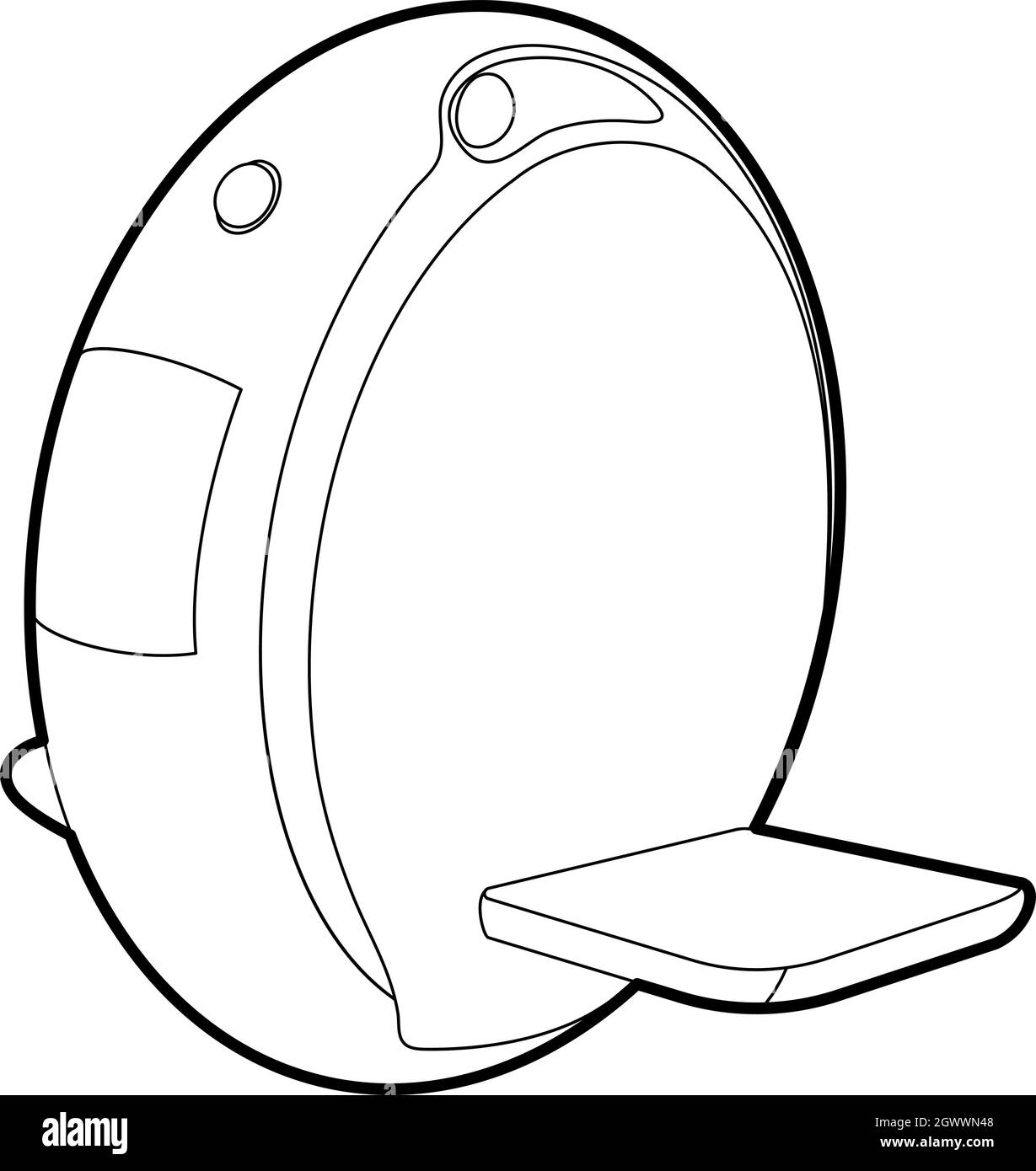 Una icona di ruota, stile contorno Illustrazione Vettoriale