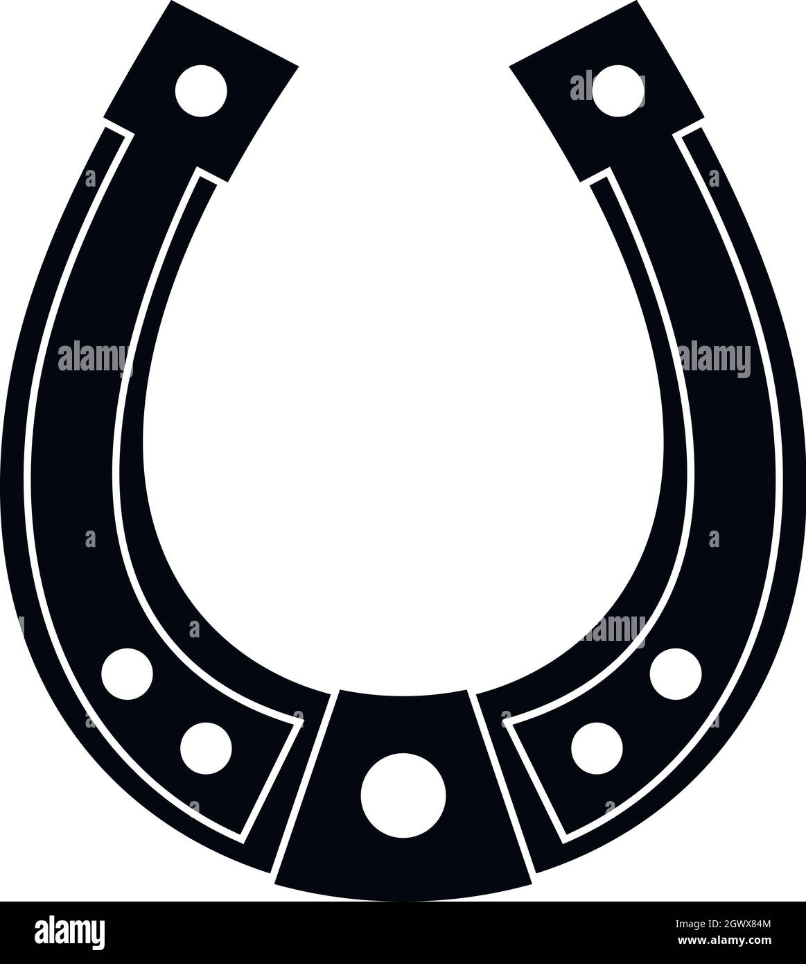 Icona a ferro di cavallo, stile semplice Illustrazione Vettoriale