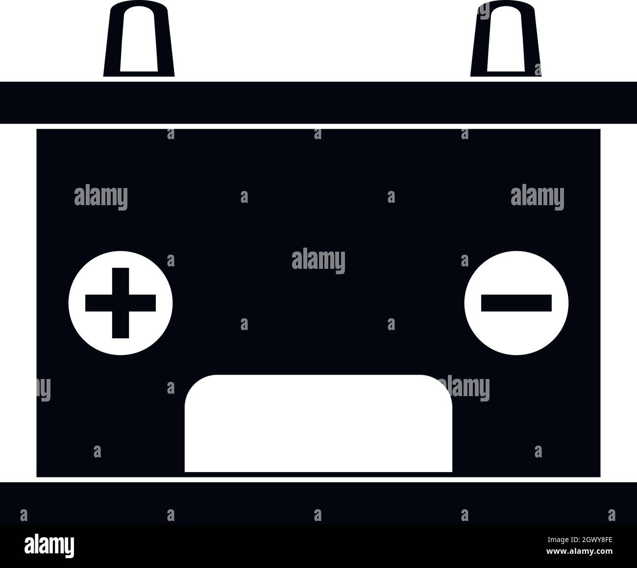 L'energia elettrica della batteria di accumulatori, icona di stile semplice Illustrazione Vettoriale
