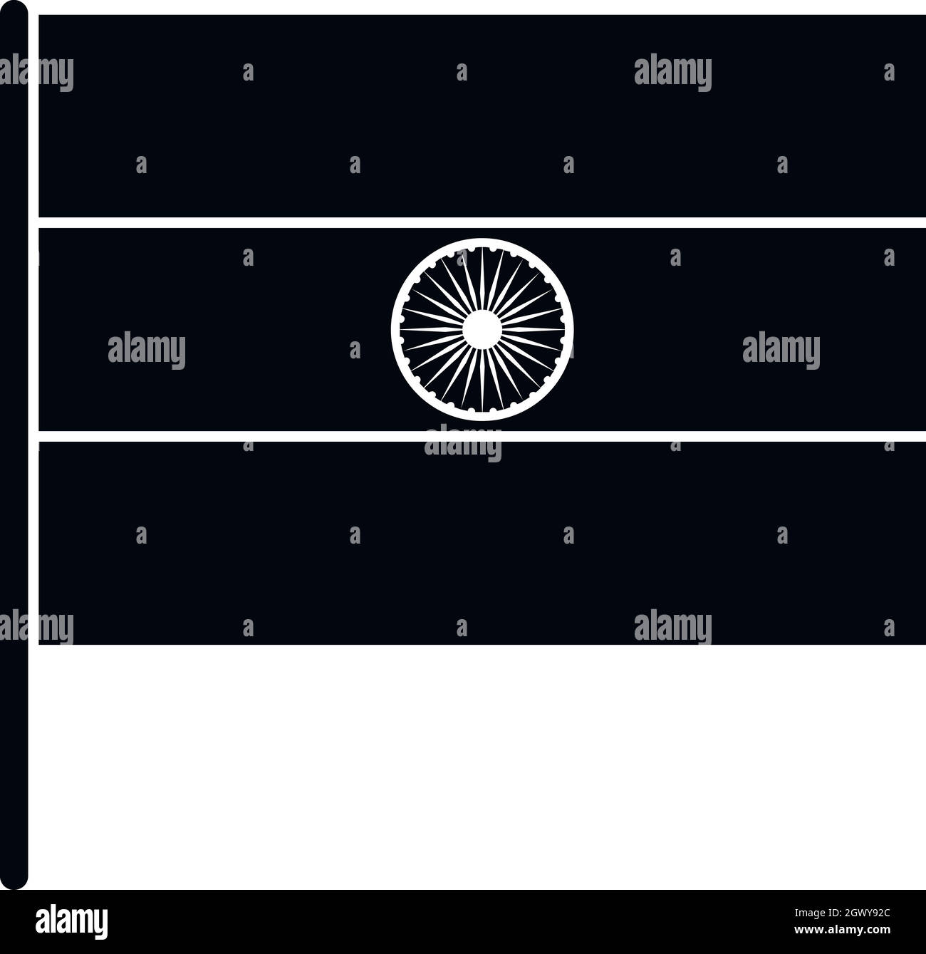 Bandiera indiana icona, stile semplice Illustrazione Vettoriale