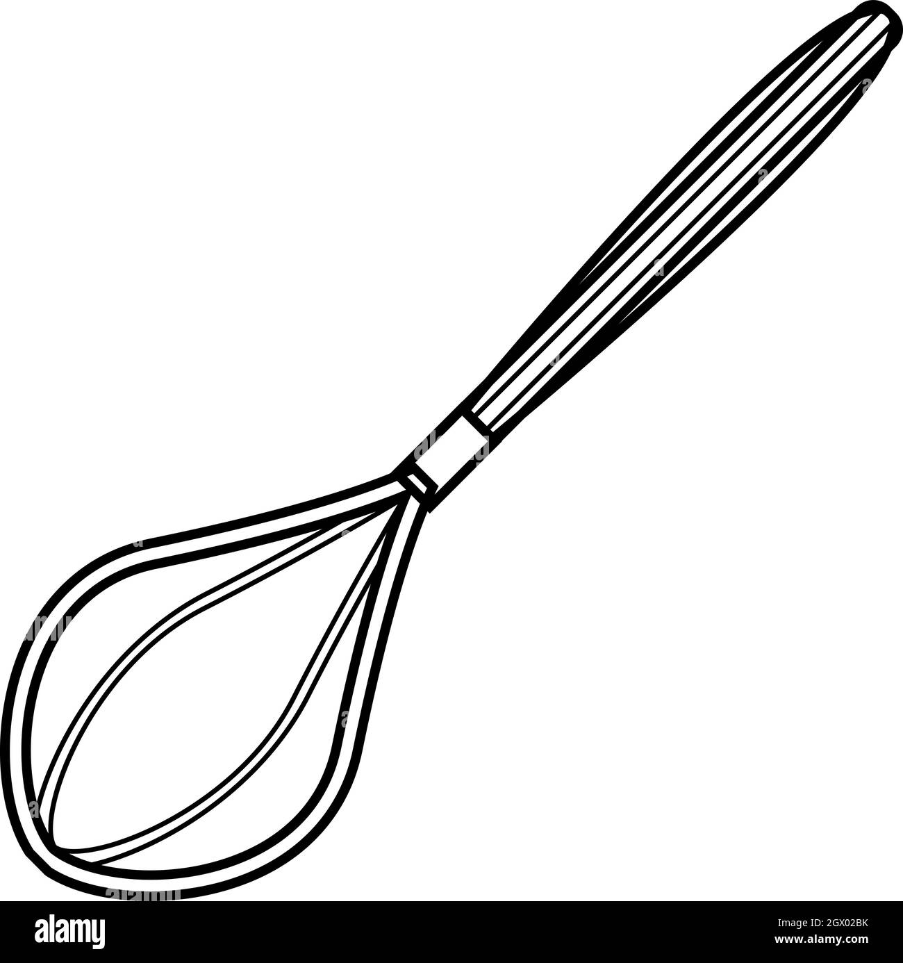 Icona di frusta, stile contorno Illustrazione Vettoriale