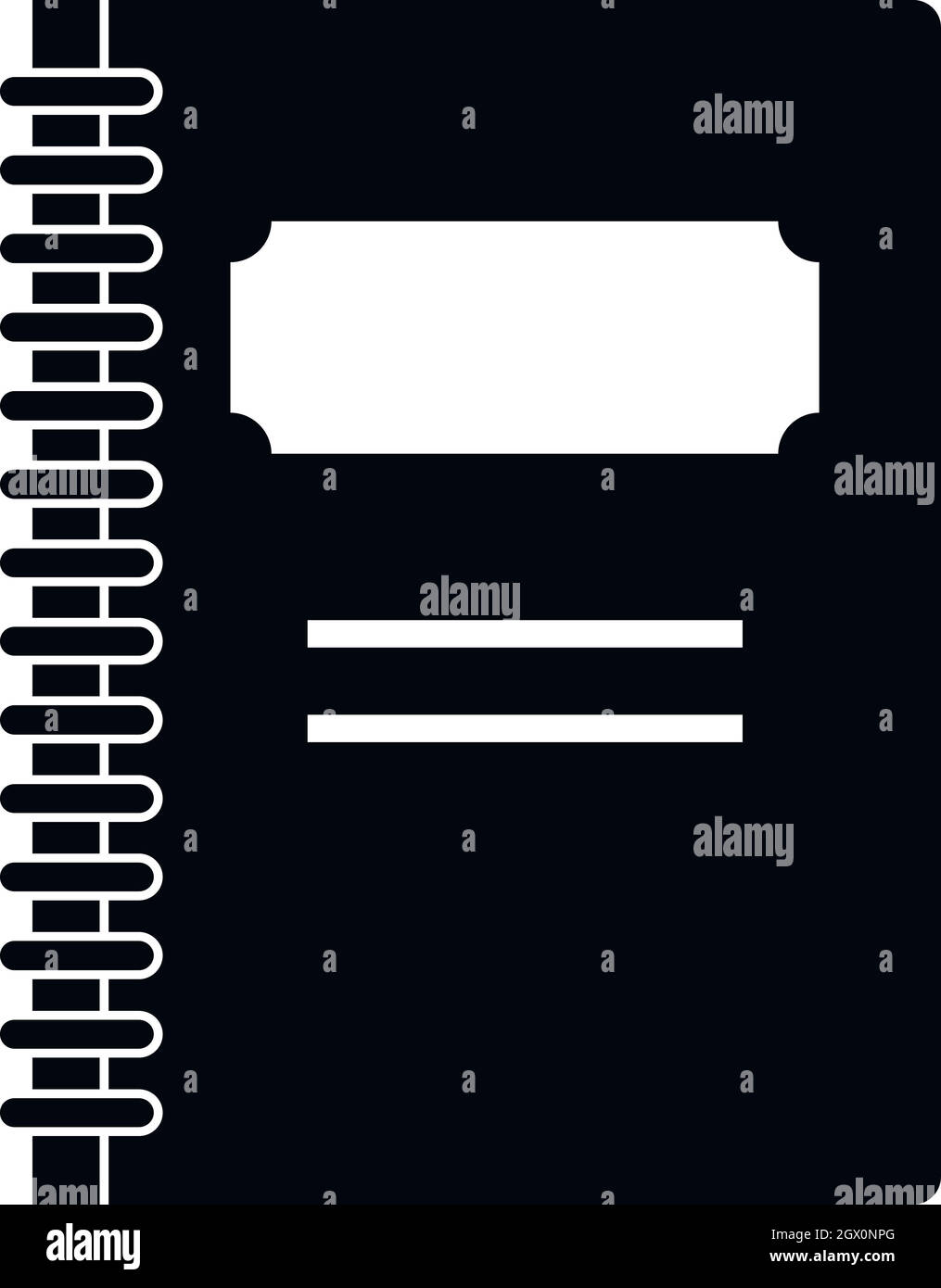 Spirale chiusa per notebook, icona di stile semplice Illustrazione Vettoriale