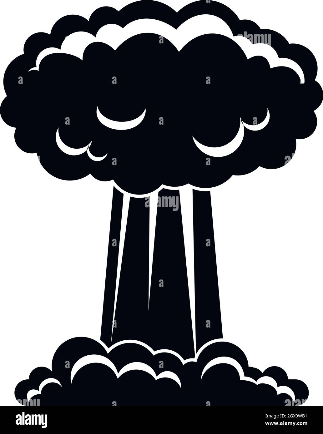 Fungo icona a forma di nuvola, stile semplice Illustrazione Vettoriale