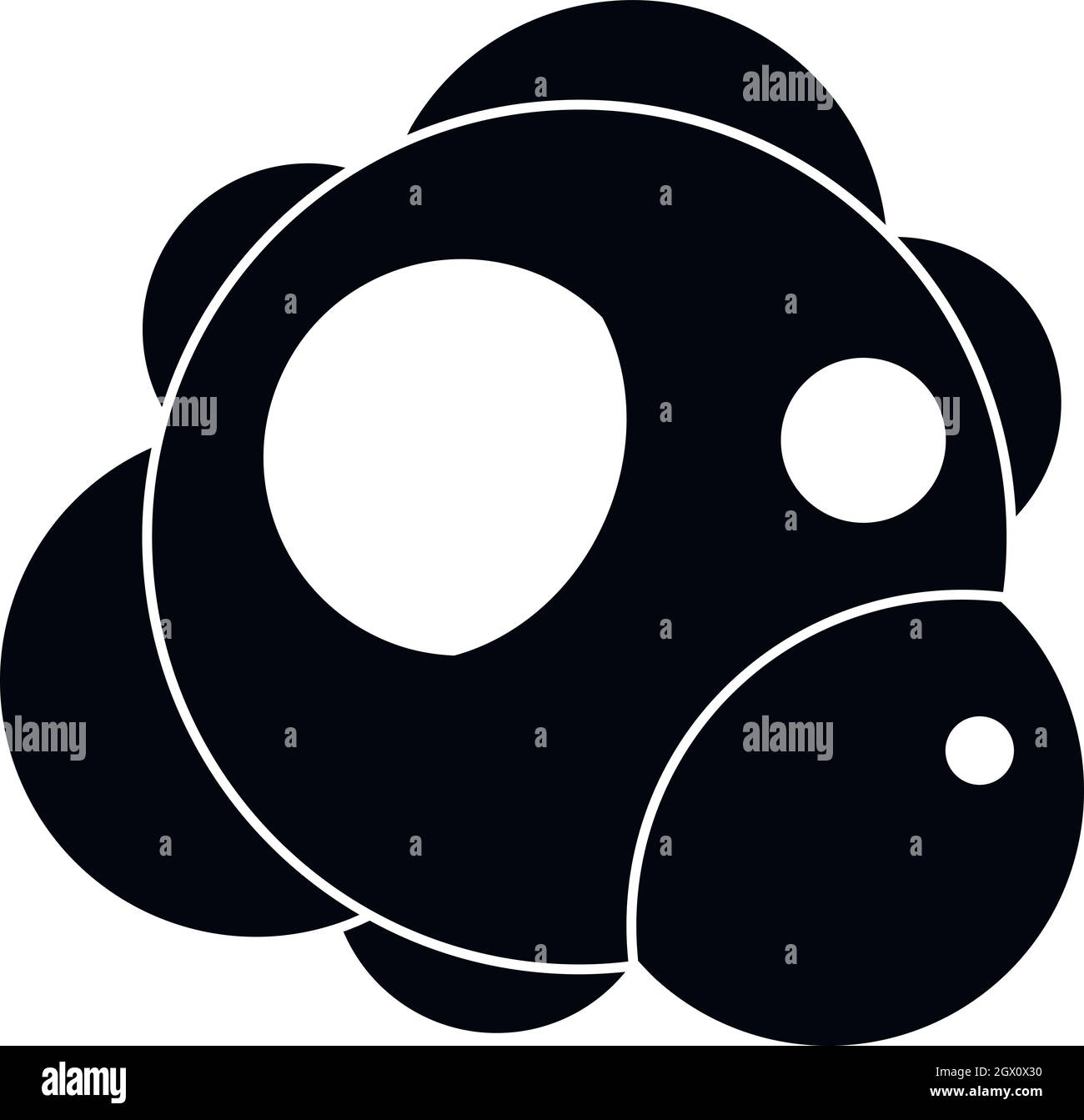 Icona di atomo, stile semplice Illustrazione Vettoriale