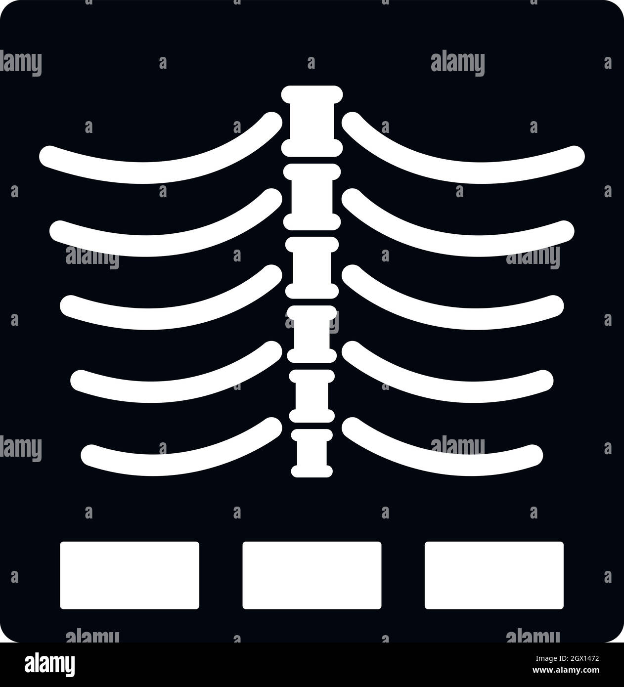 X ray icona foto, stile semplice Illustrazione Vettoriale