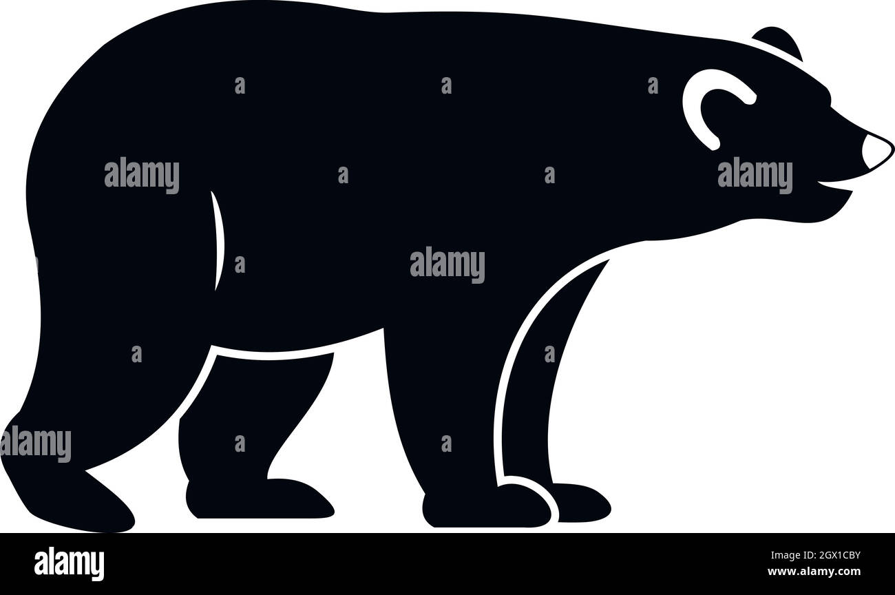 Orso selvatico icona, stile semplice Illustrazione Vettoriale