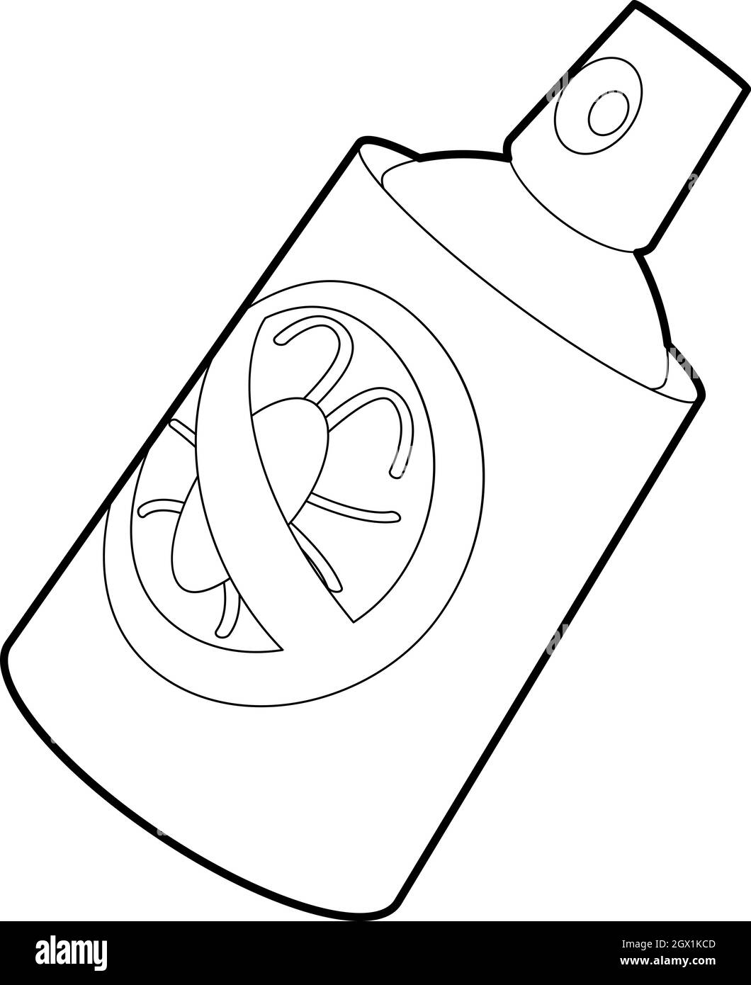 Uno spray insetticida icona, stile contorno Illustrazione Vettoriale