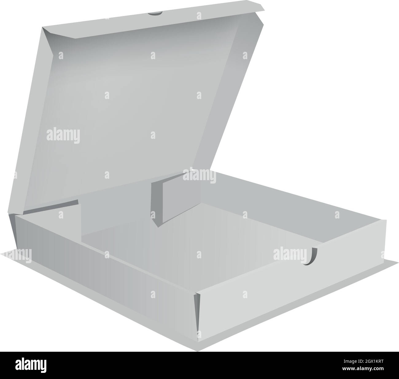 Scatola pizza icona, stile realistico Illustrazione Vettoriale