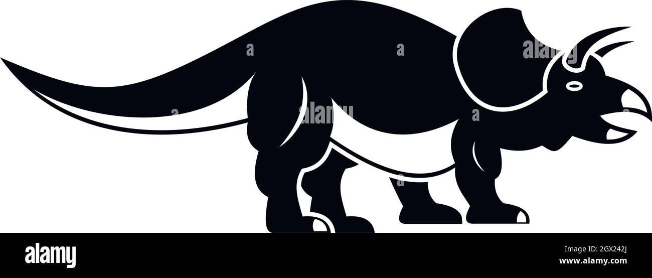 Icona Styracosaurus, stile semplice Illustrazione Vettoriale